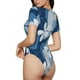thumbnail image 2 of Balery Flower Body de cuello redondo de manga corta para mujer Tops de manga corta Tops básicos-Large, 2 of 7