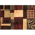 thumbnail image 1 of Ahgly Company Indoor Rectangle Abstract Brown Modern Area Rugs, 2' x 5', 1 of 4