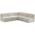 thumbnail image 1 of Meridian Furniture Quincy Cream Velvet Modular Sectional, 1 of 12