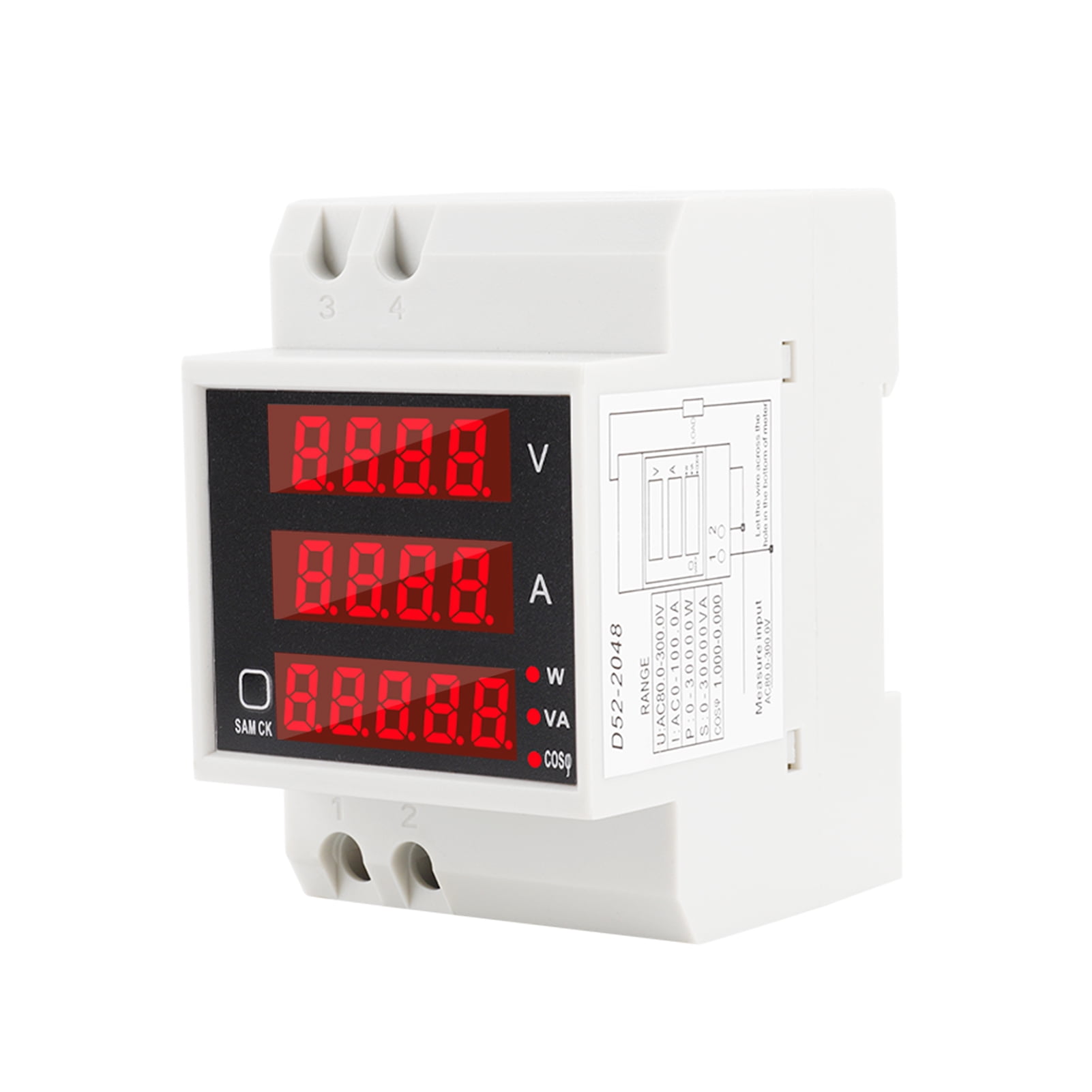 LED display AC 100~300V AC tester 0-50A voltage amperage detector Battery ammeter meter panel red-red LED display AC 100~300V AC tester 0-50A voltage amperage detector Battery ammeter meter panel red-red