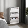 thumbnail image 5 of Wooden Cabinets, Inola High Pull Down Shoe Rack, Shoe Storage, Entryway, Bedroom, White, White Living Room Cabinets,Particle Board Cabinets With Doors, Furniture Primary Living Space Cabinets, 5 of 8