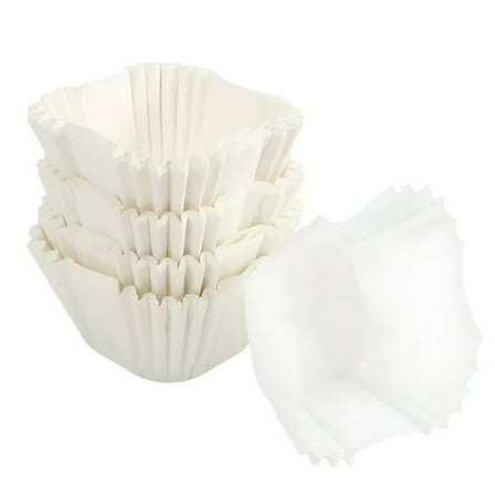 ACDANC 100 Count White Cupcake Liners Square Baking Cups For Baking Paper Cupcake Liners No Smell Food Grade&Grease