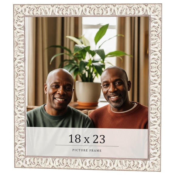 18x23 Frame White Real Wood Picture Frame Width 1.5 inches | Interior Frame Depth 0.5 inches |