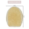 thumbnail image 3 of Home Weavers Allure Bathroom Rug Toilet Lid Seat Cover, Elastic Edges, 100% Cotton Soft Universal Fit for Standard Round Elongated Bath Room Bowl Lids, Washable, 18"x18" Toilet Lid Cover, Yellow, 3 of 8