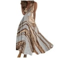 thumbnail image 1 of Robes d'Été pour Femmes, Jolies Robes Décontractées à Fleurs à Col en V Sans Manches, Robes Maxi, Robes Fluides pour Femmes, 1 of 6
