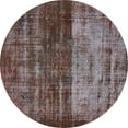 thumbnail image 1 of Ahgly Company Indoor Round Abstract Light Blue Modern Area Rugs, 4' Round, 1 of 4