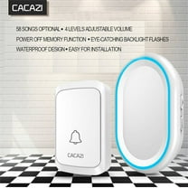 Giunmcul Festival Gift CACAZI Home Security Wireless Smart Doorbell LED light 58 Songs US