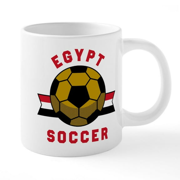 CafePress - Egypt Soccer Mugs - 20 Oz White Ceramic Mega Mug