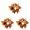 Orange-3Pcs, variant on 9.84 Inch Fall Candle Ring Wreath, Artificial Maple Leaves Pumpkin Sunflower Wreath Ring, Thanksgiving Centerpiece Decor for Table Door Wedding Halloween Display