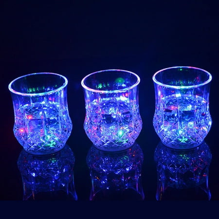 

(Buy 2 get 1 free)Colorful LED Glowing Beer Cup Induction Flashing Wine Glass Party Bar Drink Cup(US)