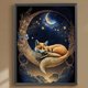 thumbnail image 3 of Pintura de diamante 5D DIY completo redondo taladro Fox Kit decoración del hogar arte artesanal, 3 of 9