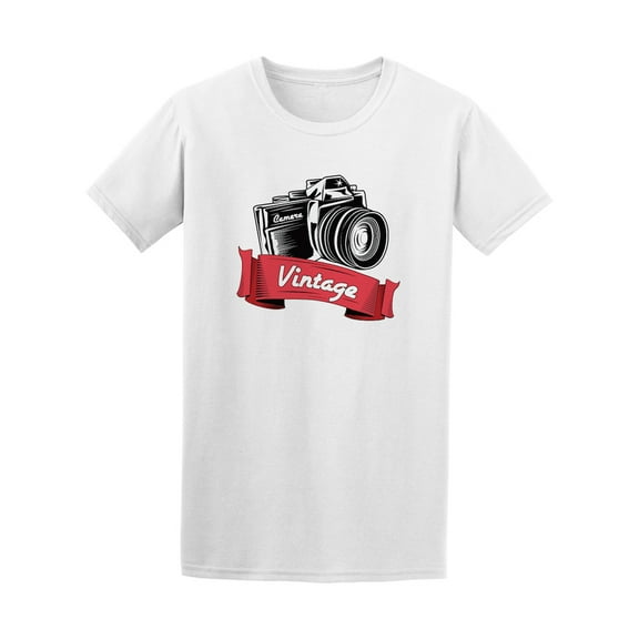 Vintage Retro Camera Graphic T-Shirt - Image by Shutterstock, Male Large