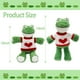 thumbnail image 4 of Peluche de rana, rana verde de 35 cm con ropa extraíble, rana pequeña sonriente con corazón rojo, 4 of 5