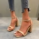 thumbnail image 1 of Zapatos de mujer Moda Color sólido Minimalista Sexy Temperamento Tacón grueso Sandalias de tacón alto Wmkox8yii  hfjk3810, 1 of 9