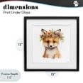 thumbnail image 4 of Stupell Industries Cottage Woodland Fox Flower Crown Black Framed Print Under Glass, 13 x 13, by Roozbeh, 4 of 8