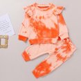 thumbnail image 2 of Futezty Toddler Boys Girls Clothes Fall Winter Outfit Sets, Baby Boy Girl Flying Sleeve Round Neck Tie Dye Elastic Waist 6 12 18 24 Months 2T 3T 2 Pcs Everyday, 2 of 2