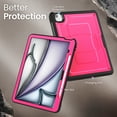 thumbnail image 4 of ShieldFlex for iPad Air 11 Inch Case M3/M2 (2025/2024) with Pencil Holder, Heavy Duty Shockproof Rugged Stand Cover,Rose, 4 of 9