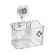thumbnail image 1 of Organizador de pared con ventosa para tocador de baño, cesta colgante, estructura metálica, diseño de 2 niveles, ideal para dormitorio, montaje con ventosa, resistente, antideslizante, para, 1 of 8