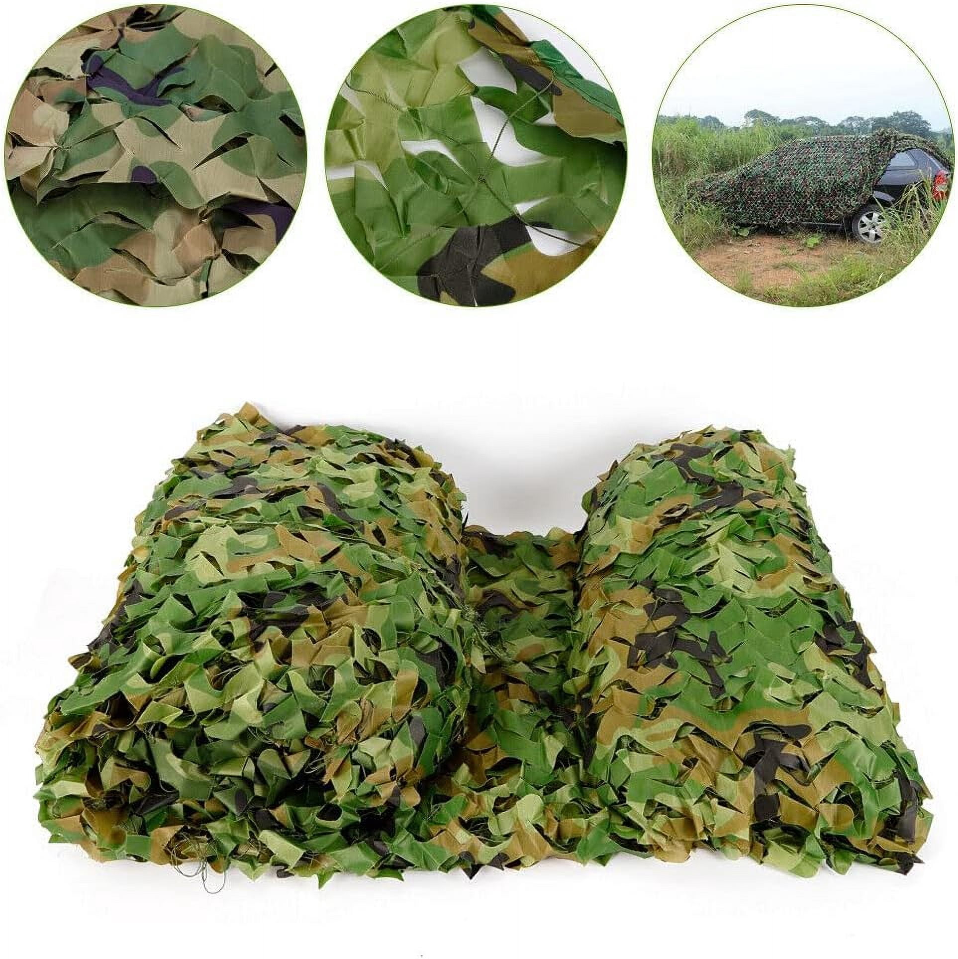 20 x 26FT Camouflage Netting Camo Net Woodland net for Camping Hunting, Camo Netting Camouflage Net Military Mesh Covering Decorations Blinds for Sunshade Camping Shooting Hunting