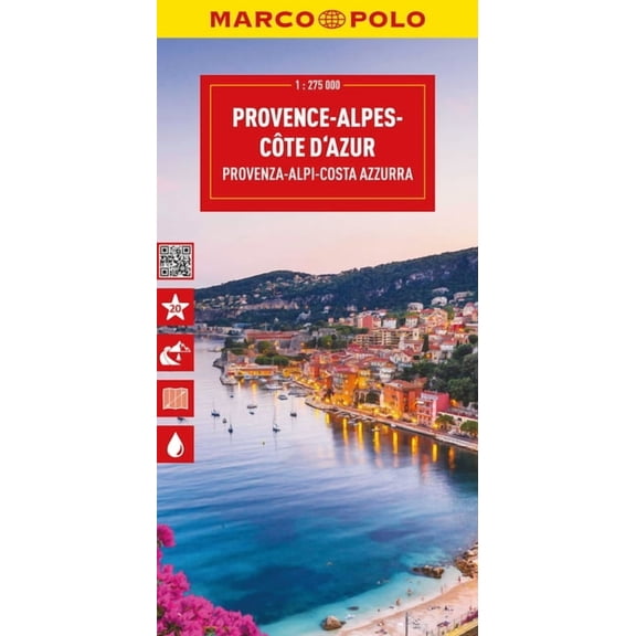 Provence Alps Cote d'Azur Marco Polo Map, (Paperback)