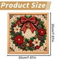 thumbnail image 3 of SeekLGT Christmas DIY Sewing Kit, WreathCloth Craft Set, Framed Holiday Fabric Art Project, Seasonal Wall Decor for Adults, Kids, Family Crafting Activity, 3 of 8