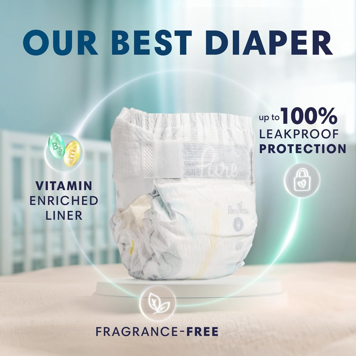 YANTONG Pure Protection Baby Diapers, Size 1 (8-14 lbs), 82 Count, Up to 100% Leakproof, Premium Plant-based Skin Protection, Hypoallergenic Soft Diapers