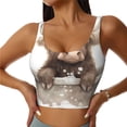 thumbnail image 1 of Balery Cute Cow Bath Sujetadores deportivos con espalda cruzada para mujer, acolchados, sin costuras, de alto impacto, ideales para yoga, gimnasio, entrenamiento y fitness.-, 1 of 8