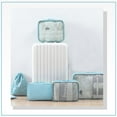 thumbnail image 2 of Ensemble de 6 Pcs de Cubes d'Emballage de Voyage Pliables, Sacs Organisateurs de Rangement Imperméables avec Boucle et Design en Maille, 2 of 7