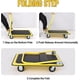 thumbnail image 4 of Carretilla Plataforma Plegable con Capacidad de 1100 LBS, Acero, Ruedas PVC de 5", 36"x24", 4 of 7