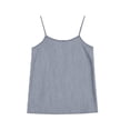 thumbnail image 3 of BUIGTTKLOP Cotton Linen Camisole Tops for Women Adjustable Strap Tank Tops Scoop Neck Striped Sleeveless Cami Shirts, 3 of 7