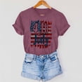 thumbnail image 6 of Women's T-shirts Short Sleeves Round Neck Simple Graphic Pattern Lightweight Soft Tops T-shirts for Independence Day Fourth of July Women's Beach Outfits Ship in 2 Days, 6 of 7