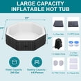thumbnail image 6 of MOPHOTO 75" X 75" X 25" 4-6 Person Inflatable Hot Tub, Large Hot tub with 130 Bubble Jets, Outdoor Spa Set Included Heater Pump, Filter and Spa Cover, 6 of 6