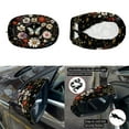thumbnail image 5 of Yuyamidu Butterfly Car Hood Cover Protector Floral Vehicle Side View Mirror Wrap 3pcs Elastic Car Front Hood Cover Removable Mirror Covers Auto Accessories for Cars Sedans, 5 of 7