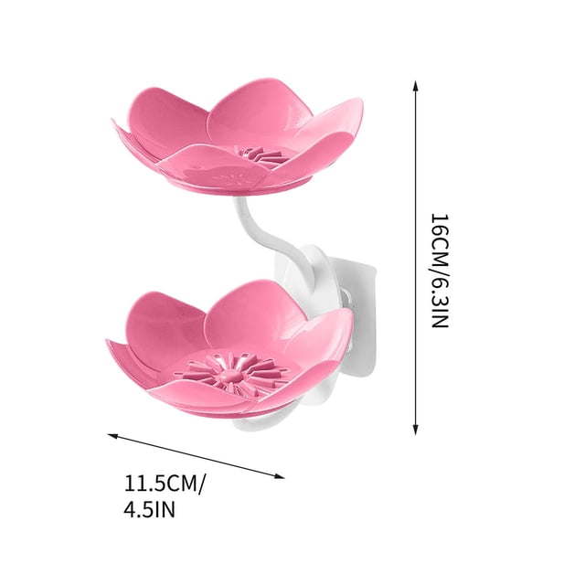 Jabonera de pared de doble capa con drenaje, organizador de baño adhesivo para ducha, dispensador de jabón sin taladro, solución de almacenamiento