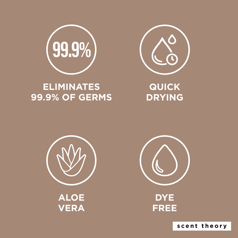 Scent Theory Hand Sanitizer Spray, Cozy Comfort Suede, 1 fl oz