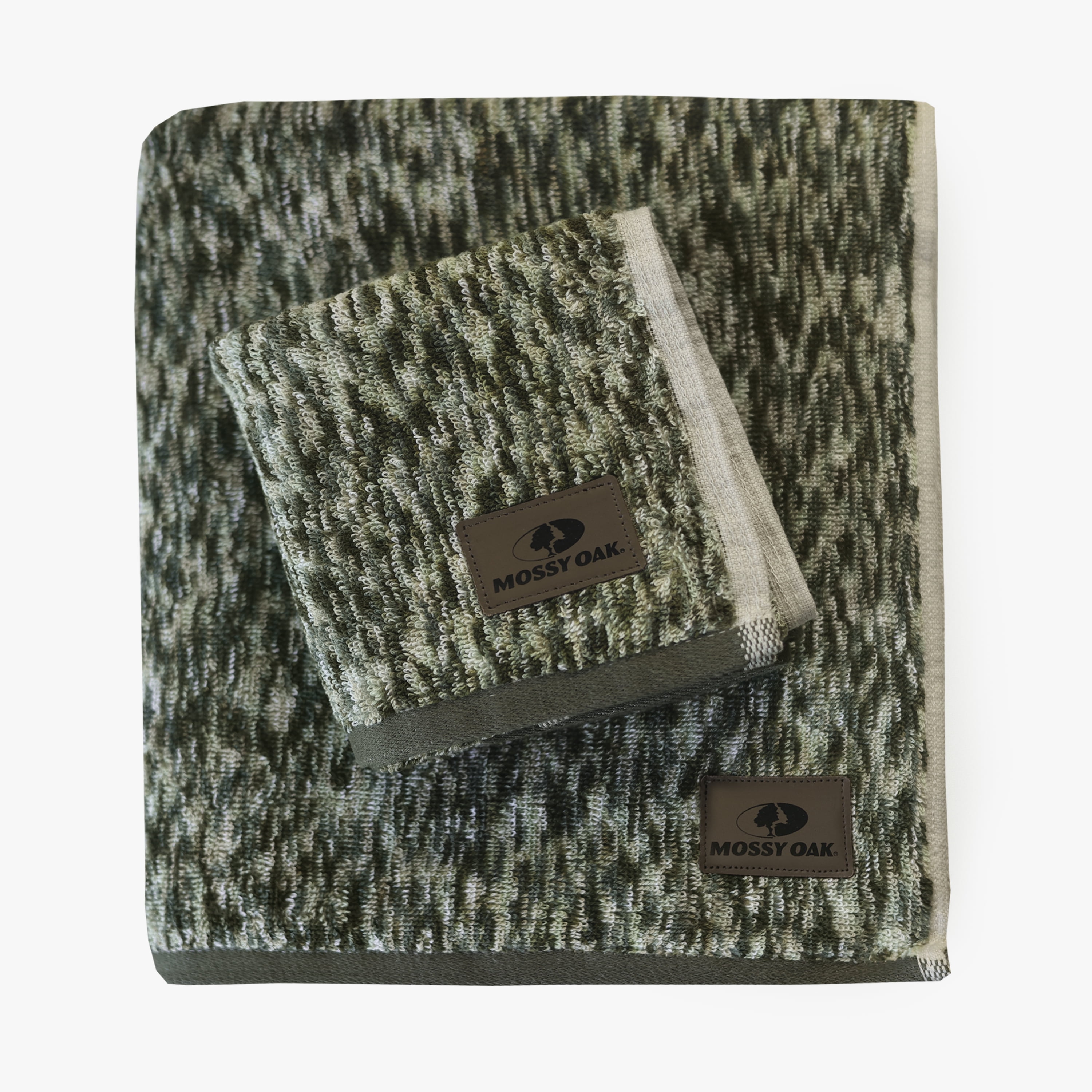 Mossy Oak 4-Piece Bath Set Space Dye, 2 Bath Towels (30x54") & 2 Hand Towels (16x26")