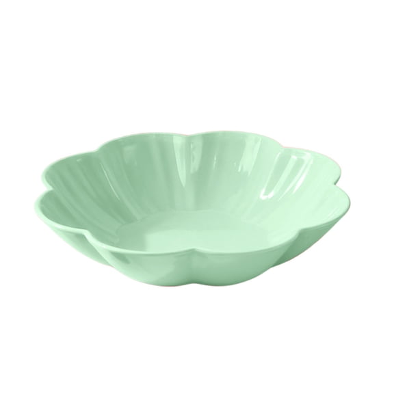 Flower Shaped Plastic Serving Bowl - Versatile Snack Tray for Home, Office & Parties - Durable and Lightweight Design - Perfect for Fruits, Candy, Desserts & Daily Use,Green