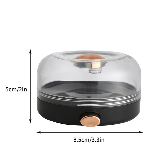 Magnetic Spice Jar Organizer with Press Dispenser, Food-Grade Transparent Condiment Container, 9 cm x 9 cm x 6.2 cm Shaker Box