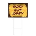 thumbnail image 1 of Enjoy Your Candy Scroll (18" X 24") Yard Sign, Includes Metal Step Stake, 1 of 6