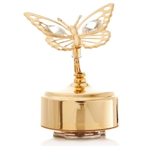 Matashi Crystal Butterfly Music Box Figurine