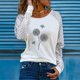 thumbnail image 2 of Camiseta de manga larga con cuello redondo para mujer a la moda, sudadera de encaje con estampado de otoño, blusas sueltas Fridja  FKASFK1204, 2 of 8