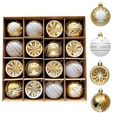 thumbnail image 2 of Hvmvliv Christmas Ornaments 16Pc 2.34inch Electroplated Painted Christmas Tree Pendant Shatterproof Xmas Decorative Balls Hanging Boxed Gifts for Holiday Decor Yellow, 2 of 7