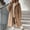 Khaki, variant on Women's Long-sleeved Warm Plush Jacket with Lapel Beige L