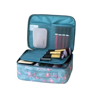 YiFudd Makeup Brush Case Makeup Brush Holder - Portable Travel Professional  Cosmetic Bag Artist Storage Bag Stand-up Foldable Makeup Cup with Zipper 