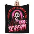 thumbnail image 2 of Ghost-Face Blanket Horror Movie Throw Blanket Anti-Pilling Plush Blanket Lightweight & Ultra-Soft, Warm & Comfy Flannel Fleece Blanket for Couch, Bed, Sofa, 40x50, 2 of 6