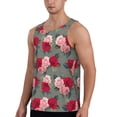 thumbnail image 2 of Fotbe Rose Flowers Pattern Men's Quick Dry Workout Tank Top Gym Muscle Tee Fitness Bodybuilding Sleeveless T Shirt Breathable Workout Shirt-X-Large, 2 of 9