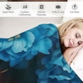 thumbnail image 3 of Pratyus Blue Flowers Ring Flannel Throw Blanket for Sofa Couch Cozy Outdoor Travel Blanket, All Seasons Soft Plush Blanket, Exquisite Gift 40x50in, 3 of 6