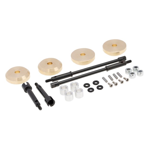 RC Cars Metal 4mm Ampliar peso Pesos de Eje de Rueda Actualización Pieza Simulador Suministro de vehículos Reemplazo para Axial SCX24 AXI00002 AXI00001 kenally FN000952-00