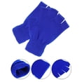 thumbnail image 4 of Deago 2 Pairs Winter Half Finger Gloves Knitted Fingerless Mittens Warm Stretchy Gloves for Men and Women (Coffee), 4 of 5