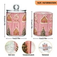 thumbnail image 5 of Yayeee 4 Pack Qtip Holder Bathroom Cotton Swab Canister with Lid Clear Dispenser Set, Gingerbread Houses, 5 of 6